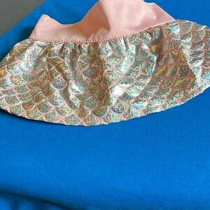 Pink and Silver Mermaid Scale doggie Skirt